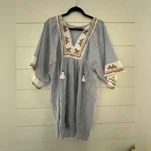 Women’s Tory Burch Embroidered Beach Tunic Cover Up